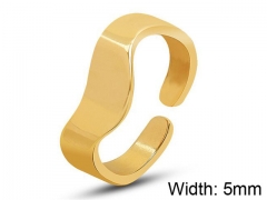 HY Wholesale 316L Stainless Steel Open Rings-HY0039R022