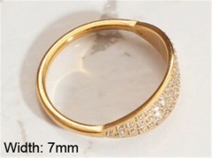 HY Wholesale 316L Stainless Steel CZ Rings-HY0037R010