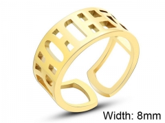 HY Wholesale 316L Stainless Steel Open Rings-HY0039R041