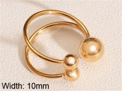 HY Wholesale 316L Stainless Steel Open Rings-HY0037R068