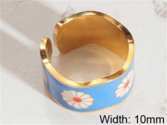 HY Wholesale 316L Stainless Steel Open Rings-HY0037R018