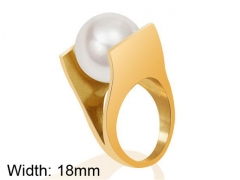 HY Jewelry Wholesale Stainless Steel 316L Shell Or Pearl Rings-HY0039R196