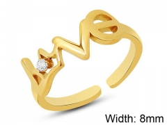 HY Wholesale 316L Stainless Steel Open Rings-HY0039R017