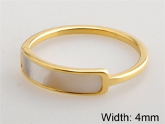 HY Jewelry Wholesale Stainless Steel 316L Shell Or Pearl Rings-HY0038R010
