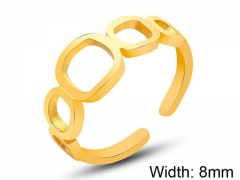 HY Wholesale 316L Stainless Steel Open Rings-HY0039R014