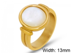 HY Jewelry Wholesale Stainless Steel 316L Shell Or Pearl Rings-HY0039R063
