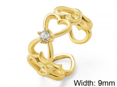 HY Wholesale 316L Stainless Steel Open Rings-HY0039R153