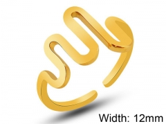 HY Wholesale 316L Stainless Steel Open Rings-HY0039R009