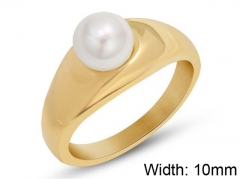 HY Jewelry Wholesale Stainless Steel 316L Shell Or Pearl Rings-HY0039R082