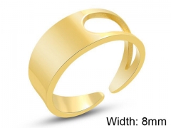 HY Wholesale 316L Stainless Steel Open Rings-HY0039R038