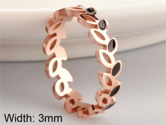 HY Wholesale 316L Stainless Steel Hollow Rings-HY0038R044