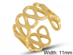 HY Wholesale 316L Stainless Steel Open Rings-HY0039R056
