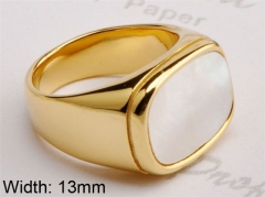 HY Jewelry Wholesale Stainless Steel 316L Shell Or Pearl Rings-HY0038R062