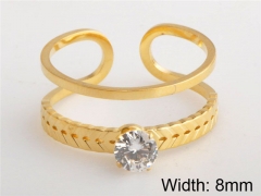 HY Wholesale 316L Stainless Steel Open Rings-HY0038R026