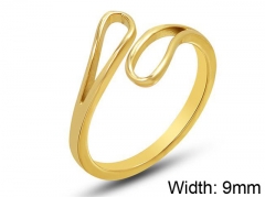 HY Wholesale 316L Stainless Steel Hollow Rings-HY0039R028