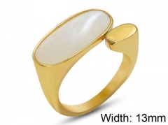 HY Jewelry Wholesale Stainless Steel 316L Shell Or Pearl Rings-HY0039R083