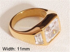 HY Wholesale 316L Stainless Steel CZ Rings-HY0037R089