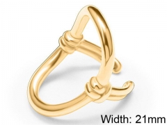 HY Wholesale 316L Stainless Steel Open Rings-HY0039R055