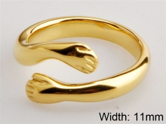 HY Wholesale 316L Stainless Steel Open Rings-HY0038R003
