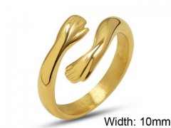 HY Wholesale 316L Stainless Steel Open Rings-HY0039R149