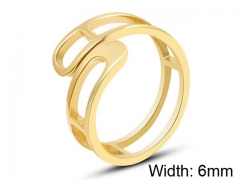 HY Wholesale 316L Stainless Steel Hollow Rings-HY0039R032