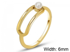 HY Jewelry Wholesale Stainless Steel 316L Shell Or Pearl Rings-HY0039R145