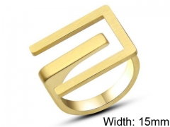 HY Wholesale 316L Stainless Steel Hollow Rings-HY0039R123