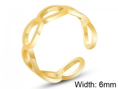 HY Wholesale 316L Stainless Steel Open Rings-HY0039R044