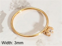 HY Wholesale 316L Stainless Steel CZ Rings-HY0037R015