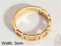 HY Wholesale 316L Stainless Steel Hollow Rings-HY0037R004