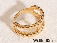 HY Wholesale 316L Stainless Steel Hollow Rings-HY0037R044