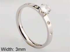 HY Wholesale 316L Stainless Steel CZ Rings-HY0038R144