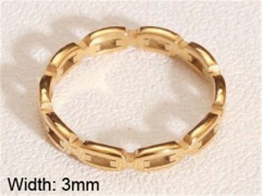 HY Wholesale 316L Stainless Steel Hollow Rings-HY0037R101