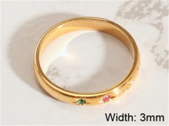 HY Wholesale 316L Stainless Steel CZ Rings-HY0037R024