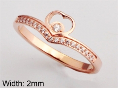 HY Wholesale 316L Stainless Steel CZ Rings-HY0038R047
