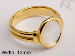 HY Jewelry Wholesale Stainless Steel 316L Shell Or Pearl Rings-HY0038R006