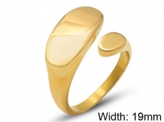 HY Wholesale 316L Stainless Steel Open Rings-HY0039R186