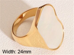 HY Jewelry Wholesale Stainless Steel 316L Shell Or Pearl Rings-HY0037R075