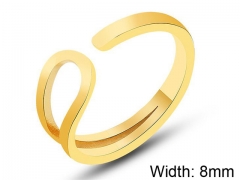 HY Wholesale 316L Stainless Steel Open Rings-HY0039R013