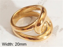 HY Wholesale 316L Stainless Steel Hollow Rings-HY0037R022