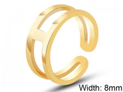 HY Wholesale 316L Stainless Steel Open Rings-HY0039R021