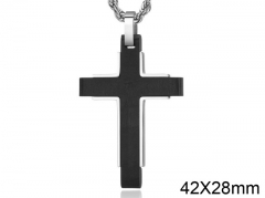 HY Wholesale Jewelry Stainless Steel Cross Pendant (not includ chain)-HY0057P007
