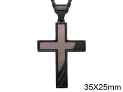 HY Wholesale Jewelry Stainless Steel Cross Pendant (not includ chain)-HY0057P090