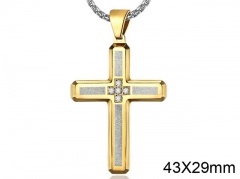HY Wholesale Jewelry Stainless Steel Cross Pendant (not includ chain)-HY0057P006