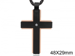 HY Wholesale Jewelry Stainless Steel Cross Pendant (not includ chain)-HY0057P012