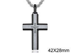 HY Wholesale Jewelry Stainless Steel Cross Pendant (not includ chain)-HY0057P125