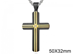 HY Wholesale Jewelry Stainless Steel Cross Pendant (not includ chain)-HY0057P046