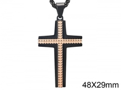 HY Wholesale Jewelry Stainless Steel Cross Pendant (not includ chain)-HY0057P102