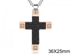 HY Wholesale Jewelry Stainless Steel Cross Pendant (not includ chain)-HY0057P016