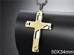 HY Wholesale Jewelry Stainless Steel Cross Pendant (not includ chain)-HY007P143